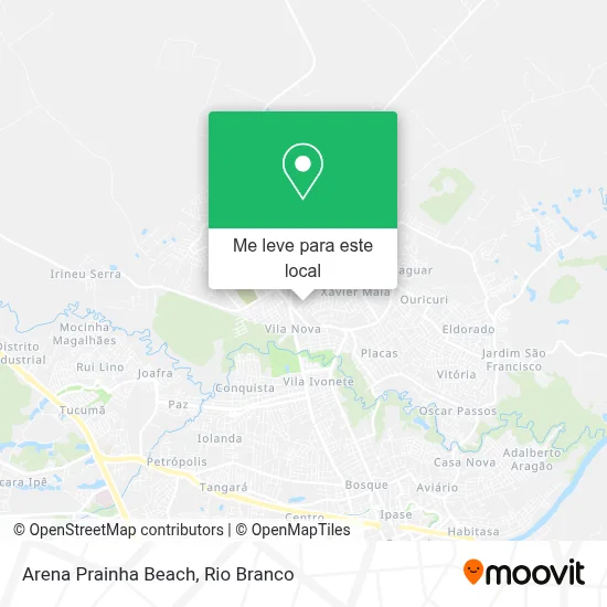 Arena Prainha Beach mapa
