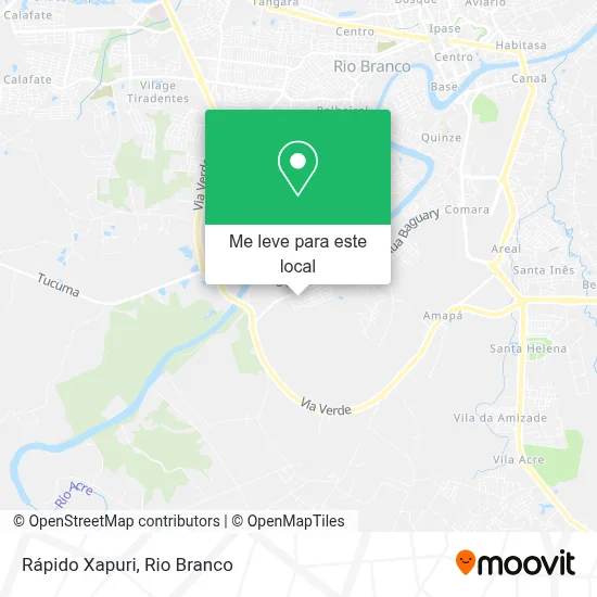 Rápido Xapuri mapa