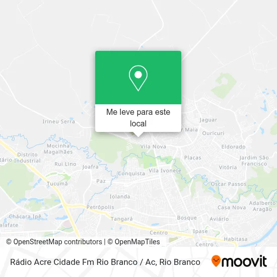 Rádio Acre Cidade Fm Rio Branco / Ac mapa