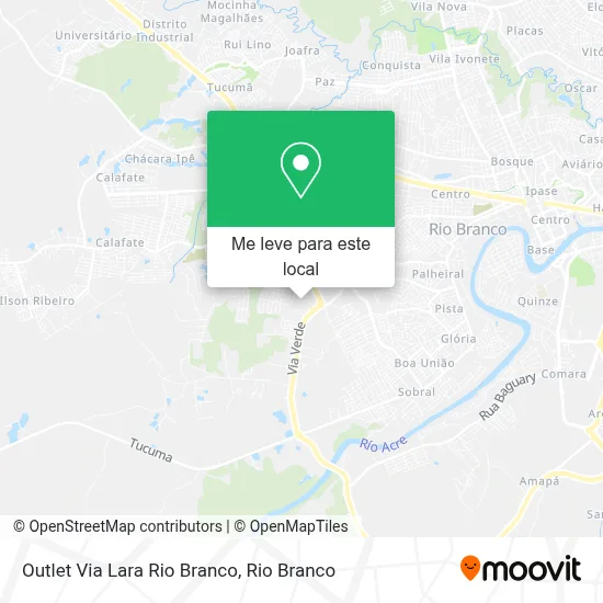 Outlet Via Lara Rio Branco mapa