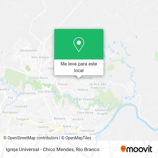 Igreja Universal - Chico Mendes mapa