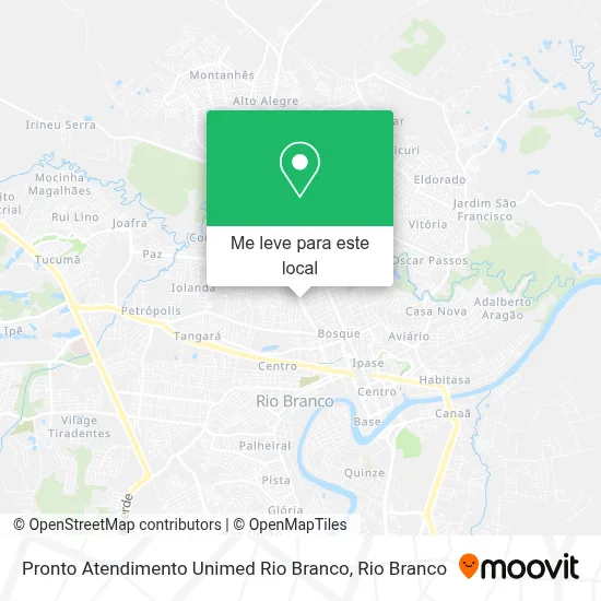 Pronto Atendimento Unimed Rio Branco mapa