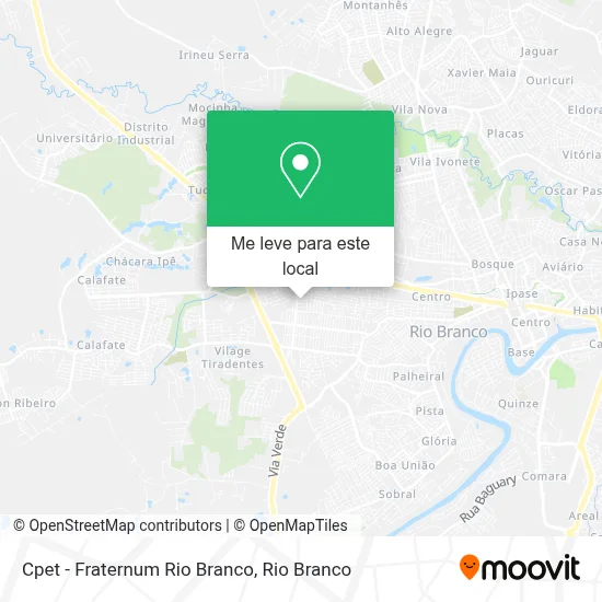 Cpet - Fraternum Rio Branco mapa