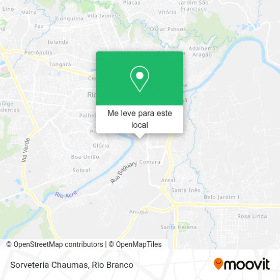 Sorveteria Chaumas mapa