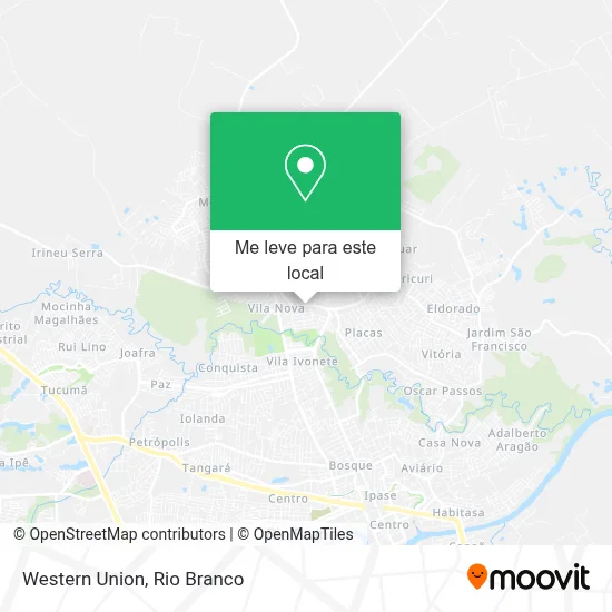 Western Union mapa