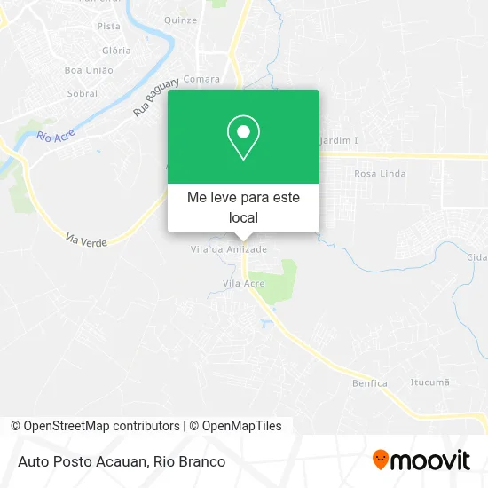 Auto Posto Acauan mapa