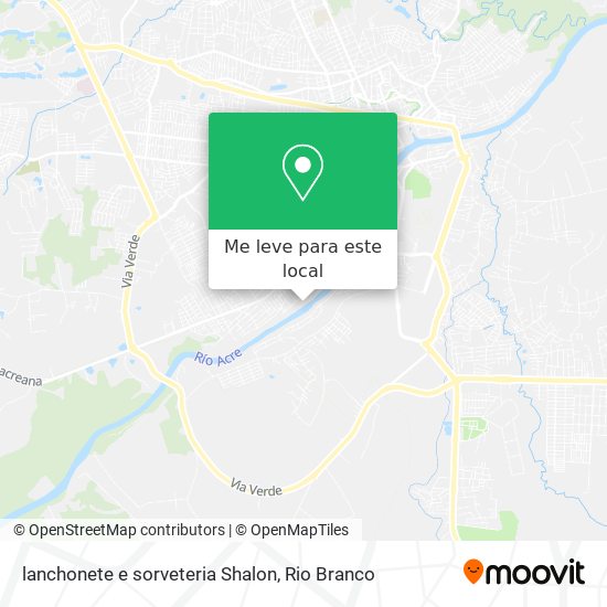 lanchonete e sorveteria Shalon mapa