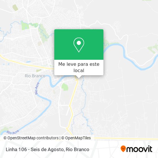 Linha 106 - Seis de Agosto mapa