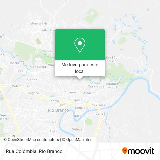 Rua Colômbia mapa