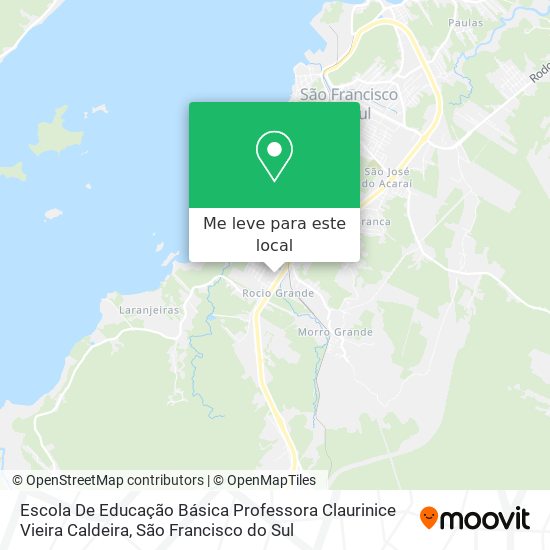 Escola De Educação Básica Professora Claurinice Vieira Caldeira mapa