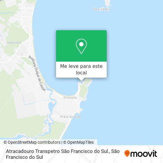 Atracadouro Transpetro São Francisco do Sul. mapa