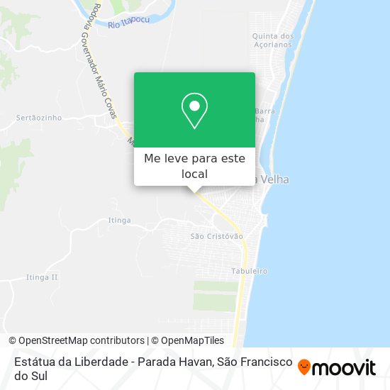 Estátua da Liberdade - Parada Havan mapa