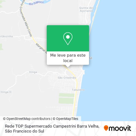 Rede TOP Supermercado Campestrini Barra Velha mapa