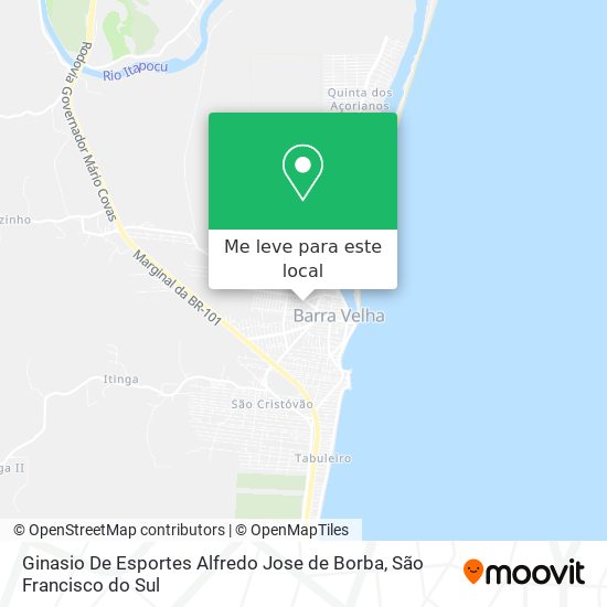 Ginasio De Esportes Alfredo Jose de Borba mapa