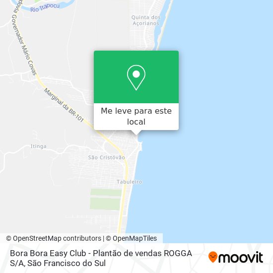 Bora Bora Easy Club - Plantão de vendas ROGGA S / A mapa