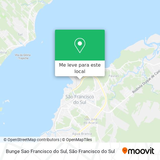Bunge Sao Francisco do Sul mapa