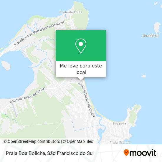 Praia Boa Boliche mapa