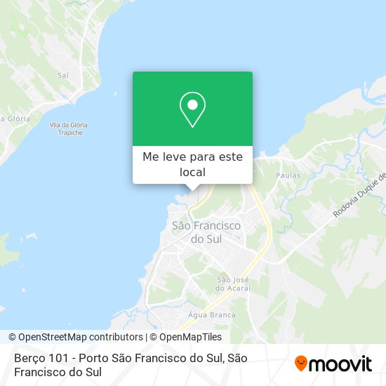 Berço 101 - Porto São Francisco do Sul mapa