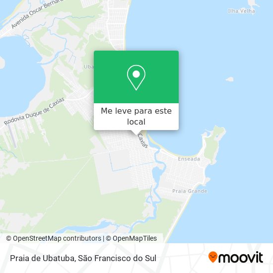 Praia de Ubatuba mapa