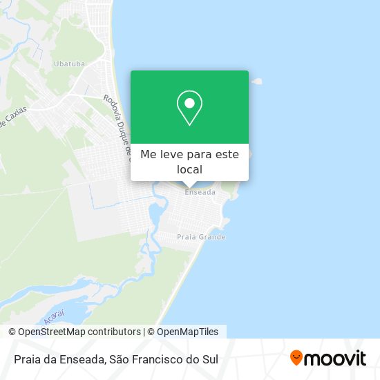 Praia da Enseada mapa