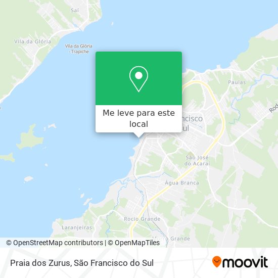 Praia dos Zurus mapa