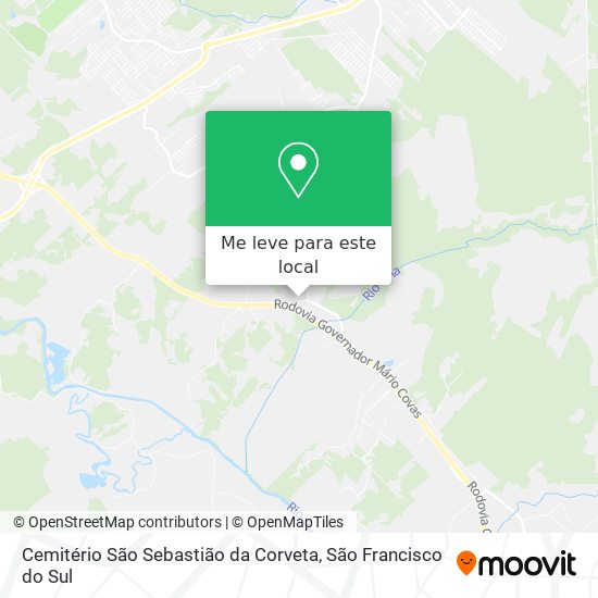 Cemitério São Sebastião da Corveta mapa