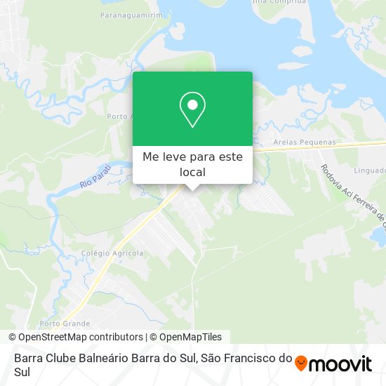Barra Clube Balneário Barra do Sul mapa