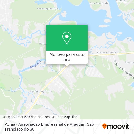 Aciaa - Associação Empresarial de Araquari mapa