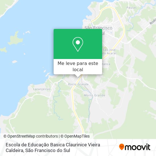 Escola de Educação Basica Claurinice Vieira Caldeira mapa