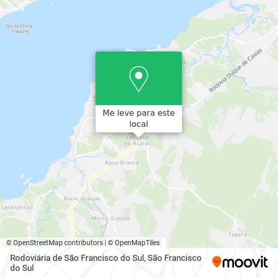 Rodoviária de São Francisco do Sul mapa