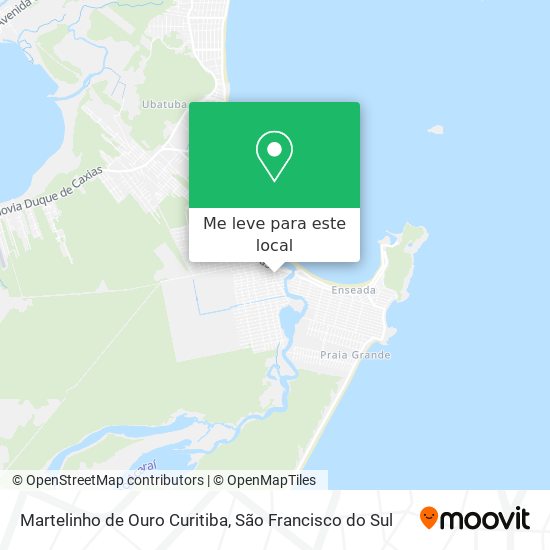 Martelinho de Ouro Curitiba mapa