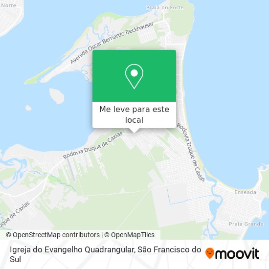 Igreja do Evangelho Quadrangular mapa