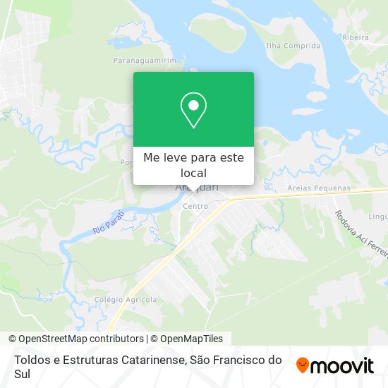 Toldos e Estruturas Catarinense mapa