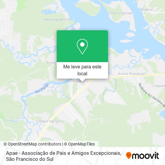 Apae - Associação de Pais e Amigos Excepcionais mapa