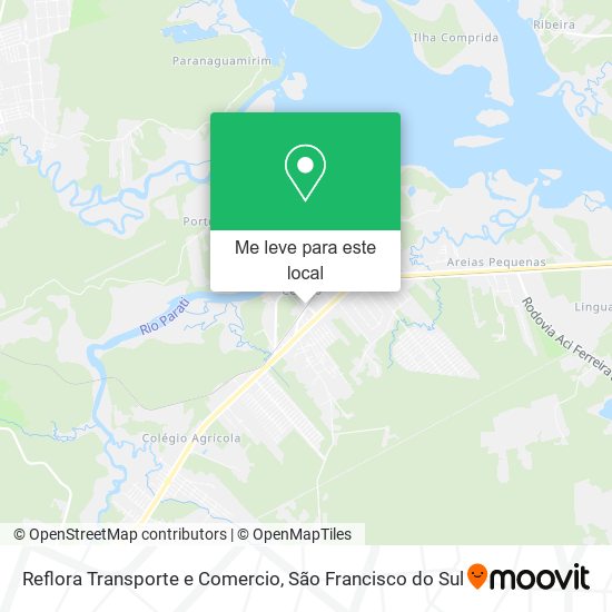 Reflora Transporte e Comercio mapa