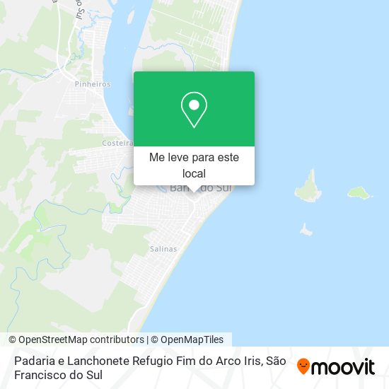 Padaria e Lanchonete Refugio Fim do Arco Iris mapa