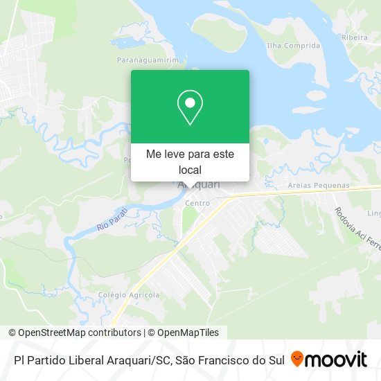 Pl Partido Liberal Araquari/SC mapa
