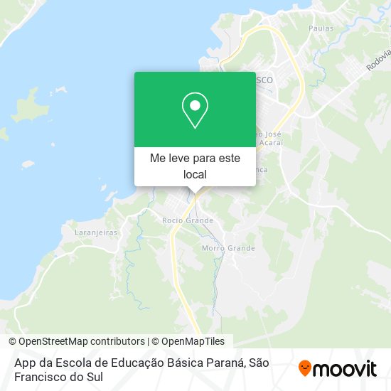 App da Escola de Educação Básica Paraná mapa