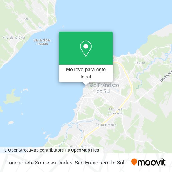 Lanchonete Sobre as Ondas mapa