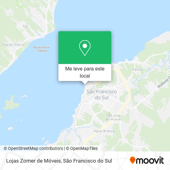 Lojas Zomer de Móveis mapa