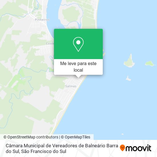 Câmara Municipal de Vereadores de Balneário Barra do Sul mapa