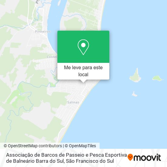 Associação de Barcos de Passeio e Pesca Esportiva de Balneário Barra do Sul mapa