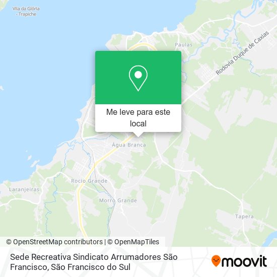 Sede Recreativa Sindicato Arrumadores São Francisco mapa