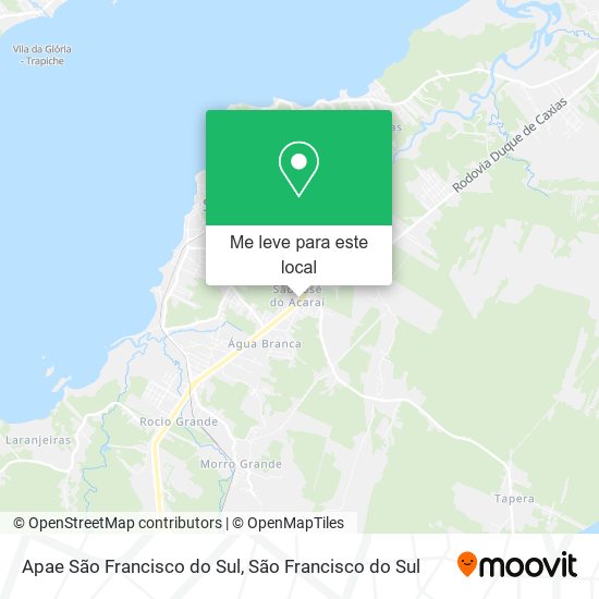 Apae São Francisco do Sul mapa