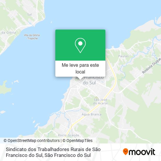 Sindicato dos Trabalhadores Rurais de São Francisco do Sul mapa