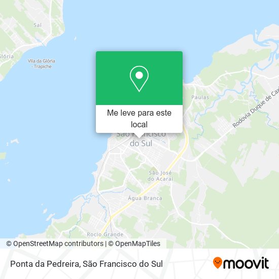 Ponta da Pedreira mapa