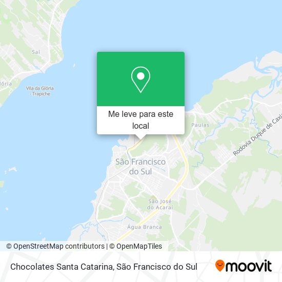 Chocolates Santa Catarina mapa