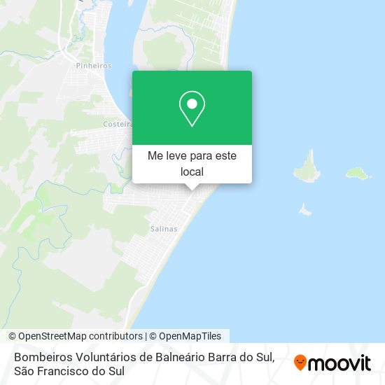 Bombeiros Voluntários de Balneário Barra do Sul mapa