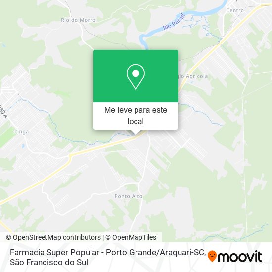 Farmacia Super Popular - Porto Grande / Araquari-SC mapa