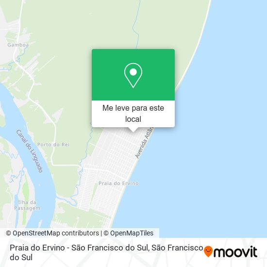 Praia do Ervino - São Francisco do Sul mapa